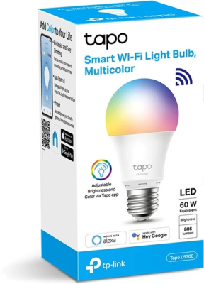 Розумна багатоколірна Wi‑Fi лампа TP-LINK Tapo L530E — Багатобарвне освітлення та голосове керування