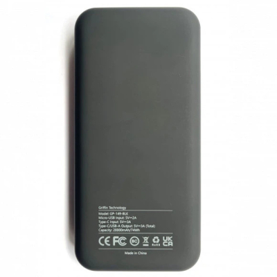 УМБ Griffin PowerBank 20000mAh Black — Швидка зарядка до трьох пристроїв