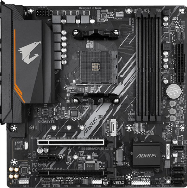 Материнська плата Gigabyte B550M Aorus Elite — Надійна MicroATX для AMD Ryzen 5000 з PCIe 4.0