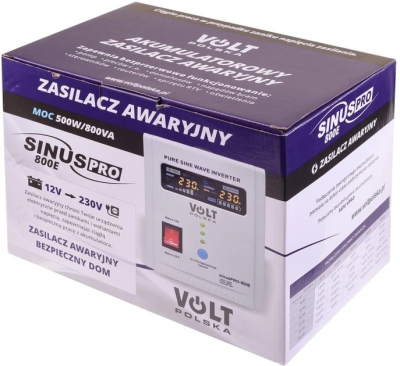 ДБЖ Volt Polska SINUS PRO 800 E — Line-Interactive 500/800W з чистою синусоїдою