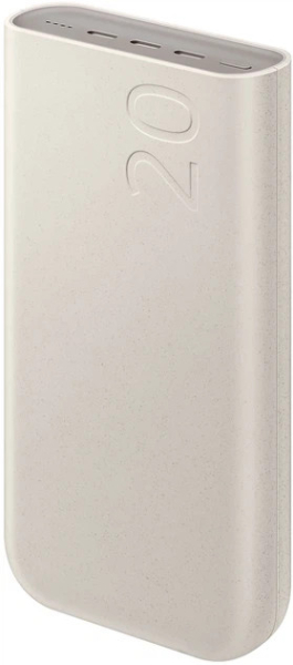 УМБ Samsung Battery Pack 20000 mAh 45W Beige — Надшвидка зарядка 2.0 та потрійний порт