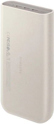 УМБ Samsung Battery Pack 20000 mAh 45W Beige — Надшвидка зарядка 2.0 та потрійний порт