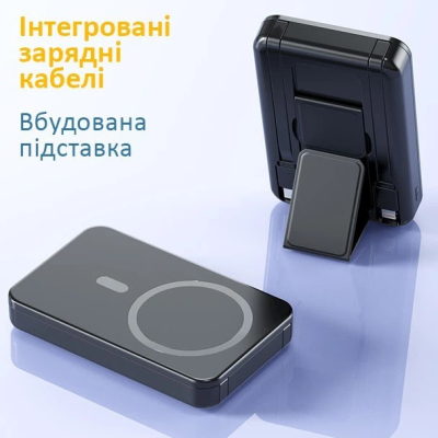 УМБ Villini 10000 mAh MagSafe — Міні павербанк з бездротовою зарядкою 15W