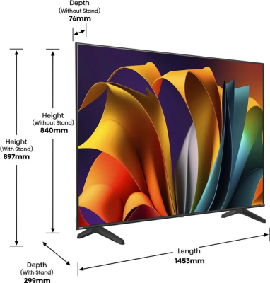 Телевізор Hisense 65" A6N — Пряме підсвічування Direct LED та технології Dolby
