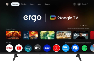 Телевізор Ergo QLED 43" — компактний 4K Smart TV з GoogleTV та Dolby Atmos