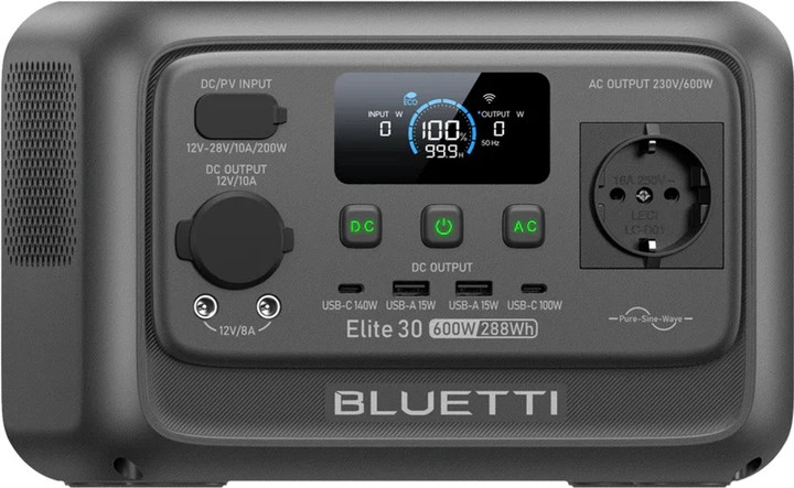 Зарядна станція Bluetti Elite 30 V2 — Портативний ДБЖ 600 Вт, LiFePO4 та PD 140 Вт