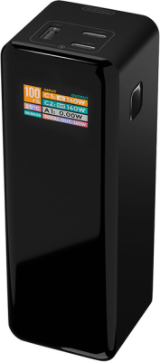 УМБ Blow AIR99.9 27000mAh 140W Black — Потужність 140 Вт, LCD-дисплей та QC 3.0/PD