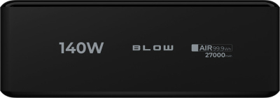 УМБ Blow AIR99.9 27000mAh 140W Black — Потужність 140 Вт, LCD-дисплей та QC 3.0/PD